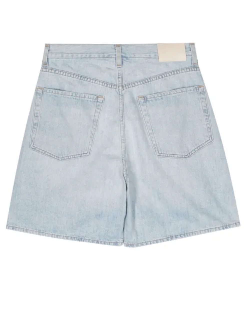 Citizens of Humanity Maritzy Light Wash Pleated Denim Trouser Shorts - Picture 5 of 9